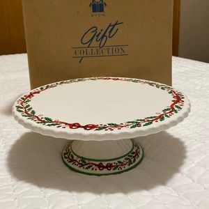 Vintage Avon Festive Holiday Dessert Plate